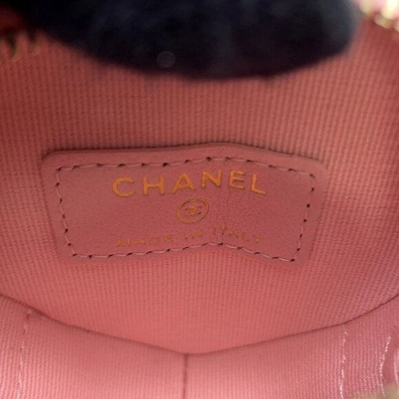 CHANEL Matelasse Mini Heart Bag Charm Lambskin Pink - Picture 6 of 10